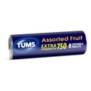 TUMS Extra Strength Antacid Tablets for Chewable Heartburn Relief and Acid Indigestion Relief, 구색 과일 맛 - 8 카운트 롤