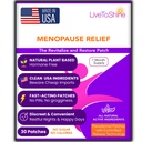 폐경기 및 Perimenopause 구호 패치 – 핫 플래시, 무드 & 증상 지원 – 블랙 코호시, Ashwagandha & More – 30 화제 패치 – 미국 신에 살고