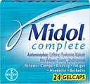 Midol Menstrl Glcap 크기 24s Midol 최대 힘 Menstrual 완전한 고통 구호