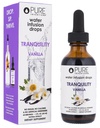 Pure Inventions Tranquility - Relaxation - 바닐라 및 차모마일 - 물 주입 드롭 - 설탕, 칼로리 또는 인공 감미료 - 60 인분 - 2oz
