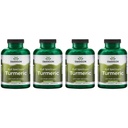 Swanson Full Spectrum Turmeric (Curcumin) - 관절 건강, 소화, 심장 건강 및 간 지원 보충 - Curcuma Longa Formula Promoting Memory Support - (240 캡슐) 4 팩