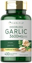 Carlyle Odorless Garlic Softgels 3600 mg | 400 개 | Allium Sativum Bulb | 비 GMO, 글루텐 프리 보충교재