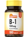선댄스 비타민 B-1 | 100mg | 100 정제 | 필수 비타민 보충 | 채식주의, 비 GMO, 글루텐 프리 포뮬러