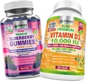 FRESH 건강 관리 Elderberry Gummies와 비타민 D - 번들