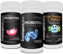 Prebiotics 번들을 가진 지적인 실험실 3에서 1 Probiotics 전체적인 가족을 위한: 아이 + 성숙한 50 억 CFU + 여자의 Probiotics의 냉각 필요 없음, 병 당 2 달 공급