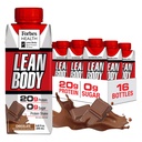 LABRADA NUTRITION - Lean Body RTD Whey Protein Shake, 남성 및 여성을위한 편리한 On-The-Go 식사 교체 Shake, 단백질 20 그램 - Zero Sugar, Lactose & Gluten 무료, 초콜릿 (16 팩)
