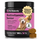 수석 개 Multivitamin - Essential Dog Vitamins 및 보충제 - Glucosamine, Probiotics, Dogs Health & Heart- Dogs Vitamins Health Supplies (Duck 90 ct)