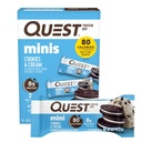Quest Nutrition Mini Cookies & Cream Protein Bar, 8g Protein, 1g Sugar, 2g Net Carbs, 글루텐 무료, 14 개