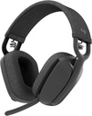 로지텍 Zone Vibe 100 경량 무선 노이즈 취소 마이크, 고급 멀티 포인트 블루투스 헤드셋, 팀, Google Meet, Zoom, Mac / PC와 함께 작동 - 흑연
