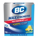 BC MAX 힘 빠른 고통 구호 분말, 레몬 맛 아스피린 500mg 및 아세타미노phen 500mg는 팩, 16 조사를 녹입니다