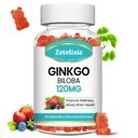 Ginkgo Biloba Gummies for Women and Men, 두뇌 보충 더 나은 계류 및 초점, Vegan 혼합 베리 맛 60 조사