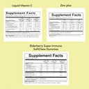 CHILDLIFE ESSENTIALS Kids Immune 지원 번들 - 액체 비타민 C, Elderberry Gummies 및 유아, 유아 및 어린이 용 액체 아연