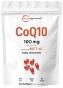 마이크로 성분 CoQ10 100 mg 봉사 당, 240 Softgels | Coenzyme Q10 (Ubiquinone) 보충교재 | MCT 기름으로 만드는 | 비 GMO, 글루텐 자유로운