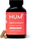 HUM Uber 에너지 Adrenal 에너지 지원은 Ashwagandha 뿌리, Ginseng, B 비타민, 비타민 B6, B5 및 Adaptogens, Adrenal 피로 지원을 위한 보충 교재, 60 Vegan 캡슐을 보충합니다