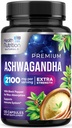 Ashwagandha 보충 교재 - 여성 & 남자를 위한 2100mg Ashwagandha 캡슐, 자연적인 산화 방지제 지원, 아스화 뿌리 추출물, 까만 고추, Vegan & 글루텐을 가진 여분 힘 캘름 지원 - 120의 캡슐