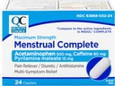 질 선택 Menstrual 완전한 최대 힘 기간 고통 구호, Acetaminophen의 500 mg, Caffeine의 60mg, Pyrilamine Maleate의 15mg, 주름, Bloating, 두통. 24 조사.