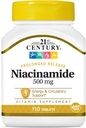 21 세기 Niacin 500 Mg 홍조 무료 캡슐, 110-Count (부대 3)
