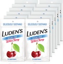 루덴의 설탕 무료 야생 Cherry Throat Drops, Sore Throat Relief, 25 Count (12 Pack)