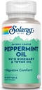 Solaray Peppermint Oil Enteric 코팅 w/Rosemary & Thyme Oil | 건강하고 소싱 소화 지원 | 60 Softgels