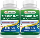 Methylcobalamin (Methyl B12)로 제일 자연적인 비타민 B-12, 6000 mcg 120 이하 언어 정제 (120의 조사 2))