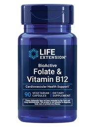 생명 연장 BioActive Folate & 비타민 B12는 심장, 뇌 및 GI Tract 건강, 비 GMO, 글루텐 자유로운, 채식주의자, 90의 캡슐을 승진시킵니다