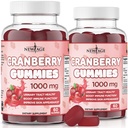 NEW AGE Cranberry Gummies Urinary Tract Health Gummies 1000mg - Bladder, Kidney, UTI 지원 - 채식주의자 (Cranberry 120 Count)