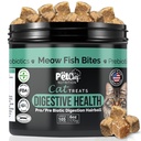 애완 동물 요리사 Meow Bites : 프리미엄 프로 & Prebiotic Digestion Cat Treats - Digestion 개선 - 고양이를위한 더 나은 탄 Fortiflora Probiotics - 고양이 Vomiting을 중지