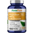 NusaPure Polypodium Nicotinamide 10:1 추출물, Veg 모자 당 2,400 mg와 동등한 240 mg - 150 조사 (비 GMO, Soyfree, Bioperine)