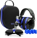 Yewltvep Shooting Ear Protection Gun Range Ear Protection with Earmuffs, 총 안전 안경, Earplugs, 하드 스토리지 케이스