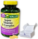 슈퍼 비타민 B 복합 스프링 밸리 - 정제 250 B6 B12의 혼합 C thiamine biotin folate pantothenic 산 및 riboflavin, Fusion 상점 상점에 의해 복종