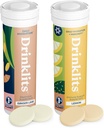 Drinklits Ginger-Lime Hydration & Lemon Immune 지원 (2) 튜브 콤보 팩 | 훌륭한 맛 – 매일 전해질 – 필수 비타민 | 20 인분 (10 튜브 당 정제)