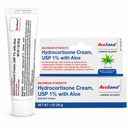 Hydrocortisone 크림 – 알로에 Vera와 1 Ounce Eczema 크림 – 프리미엄 안티 Itch 크림 여분 강도 – Rashes, Itchiness, Insect Bites, Dermatitis, Detergents, 보석에 이상적입니다.