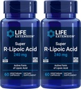 수명 연장 슈퍼 R-Lipoic 산 240 mg, 60 채식 캡슐 (팩 2)