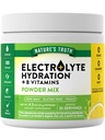 Nature's Truth Electrolytes Powder | No Sugar | B Vitamins | 리프레시 레몬 맛 | Vegan, Non-GMO & Gluten 무료 보충