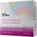 VagiBiom 5-Day Vflora (Lactobacillus crispatus + L. Gasseri)를 균형 Intimate Flora. 피부 건강을 위한 Nourish와 Nurture 좋은 Flora. Ultra Potent 100 % 천연 채식 (5 좌약)