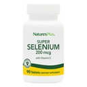 NaturesPlus Super Selenium Complex - 200 mcg, 90 채식 정제 - 비타민 E가있는 필수 미네랄 보충 - 건강한 Thyroid - 산화 방지제 - 글루텐 - 무료 - 90 서빙