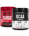 Jacked Factory Nitrosurge Shred Thermogenic Pre-Workout in Orange Pineapple & Body Recomposition, 근육 건물 및 회복을위한 과일 펀치의 BCAA