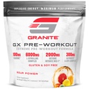 화강암 GX 전 운동 보충교재, Sour 힘 풍미, 지원 초점, 에너지, & Teacrine, L-Citrulline, Betaine, & A-GPC (20 봉사)를 가진 성과