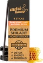 NATURAL SHILAJIT 꿀 스틱 - Shilajit Resin with Raw Honey, Fulvic Acid & Trace Minerals, 에너지를위한 식물 기반 영양소, 면역 지원 및 활력 - 7 Shilajit Stick