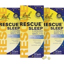 RESCUE Bach Sleep Liquid Melts, 천연 오렌지 바닐라 맛, 천연 수면 보조, 스트레스 완화, Homeopathic Flower Esssence, Melatonin, Non-Alcohol, 3 팩, 28 카운트의 무료