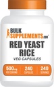 BulkSupplements.com 빨간 효모 쌀 캡슐 - 빨간 효모 쌀 보충, 초본 보충 - 채식 당 1 캡슐, 240 Veg 캡슐 (팩 1)