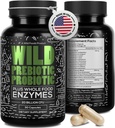 다이제스트 효소와 야생 프리 바이오 틱 및 프로 바이오 틱 | 20 억 CFU - 10 여성 및 남성용 균주 | 지원 Gut Health & Digestion Supplements | Non-GMO Prebiotic Fiber | 30 캡슐