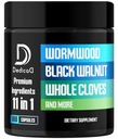 11in1 Wormwood 캡슐 - 180 캡슐은 까만 호두, Cloves, Ginger, Turmeric, Apple, Berberine HCl & More에서 추출했습니다 - 3 달 동안 Immune 체계를 지원합니다