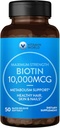 비타민 세계 Ultra Mega Biotin 10,000 mcg. 50 Softgels, 비타민 B, 건강한 머리, 피부 및 손톱, 급속하게 방출, 글루텐 무료