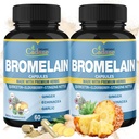 유기 Cadane 2는 Bromelain, Quercetin, Elderberry, Ginger, Echinacea, 마늘, 까만 고추와 더불어 Bromelain 캡슐의 60caps를, 포장합니다