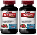 Immune Defense - Goji Berry Extract Complex - 자연 활력 알약, 강력한 산화 방지제, 석류 추출물, 바디 Detox Complex, Holistic Wellness Support, Natural Energy Boost, 2 Bot 120 모자