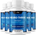 VIVE MD Neuro Thrive Brain Supplement - 공식 공식 - 신경 Thrive PQQ, Ginkgo Biloba 추출물, Siberian Ginseng 추출물 (5 팩)을 가진 여분 힘을 위한 신경 위협
