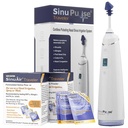90 Sinuair Packets가있는 SinuPulse 여행자 - Cordless Pulsating Nasal Irrigation Sinus Rinse System, 여행을위한 공간 절약 클리너 및 구호 기계, Neti Pot 또는 Nose Spray Bottle보다 더 효과적인