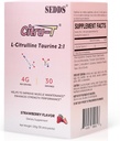 L-Citrulline Taurine 2 : 1, Strawberry-Flavored L Citrulline 분말 Citrulline 보충제, Vegan Taurine 분말, 카페인 무료, 글루텐 무료, 30 팩