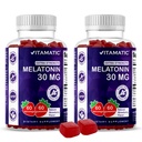 Vitamatic Sugar Free Melatonin 30mg per Gummy - 60 서빙 - 60 채식 Gummies - 보충 (60 개)을 형성하는 비하 비트